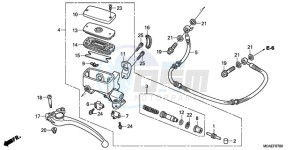 GL1800A BR - (BR) drawing CLUTCH MASTER CYLINDER