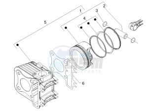 Liberty 200 4t Sport e3 drawing Cylinder-piston-wrist pin unit