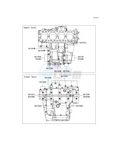 ZG 1400 B [CONCOURS 14] (8F-9F) B8F drawing CRANKCASE BOLT PATTERN