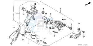 CRF450XD CRF450X Europe Direct - (ED) drawing REAR BRAKE CALIPER