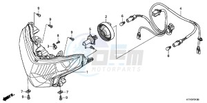 CBR125RWB CBR125RW E drawing HEADLIGHT