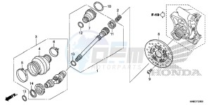 TRX680FAF TRX680 Europe Direct - (ED) drawing PROPELLER SHAFT