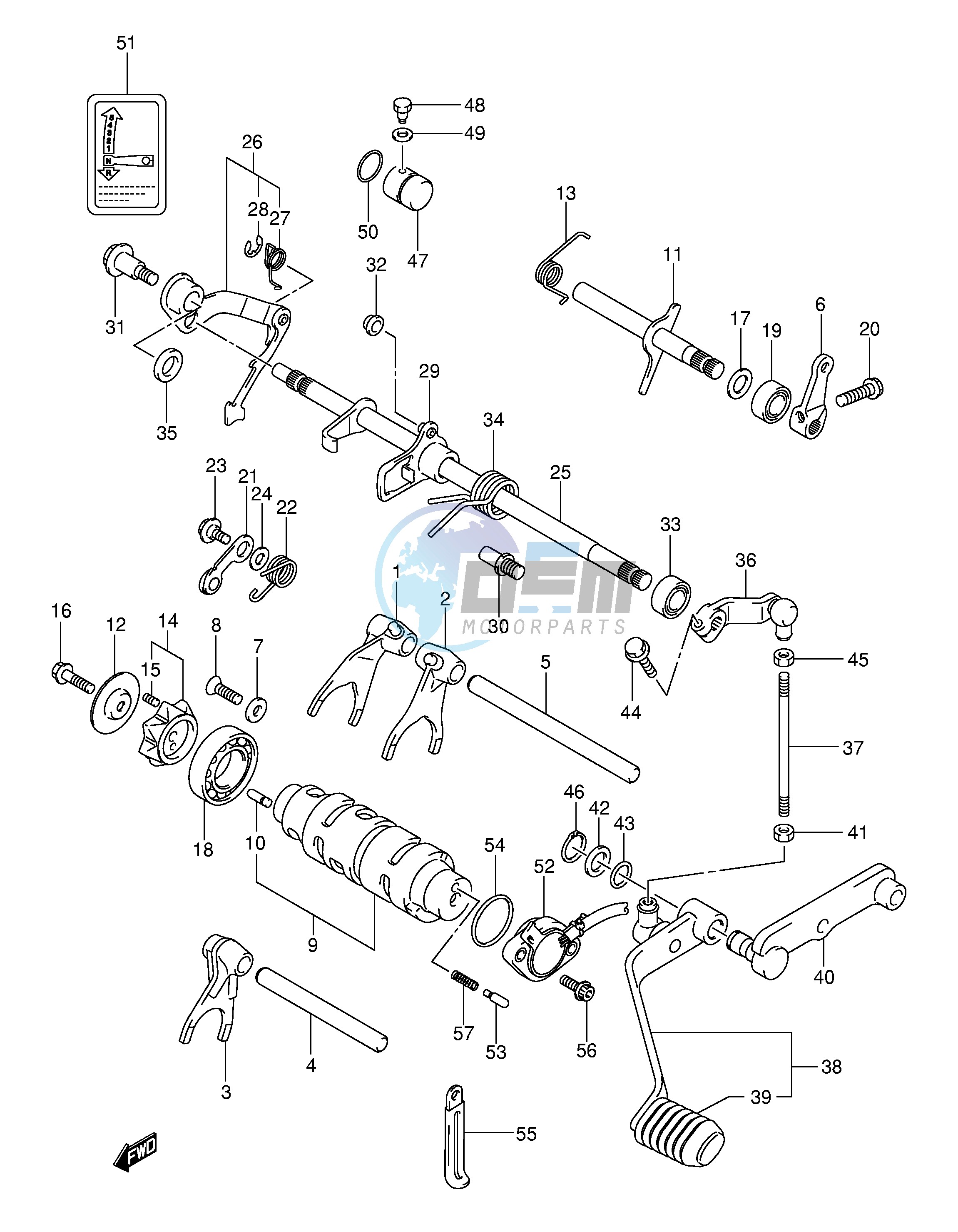 GEAR SHIFTING (LT-F250K2 E17,E24)