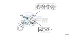 CRF100FD CRF100F Europe Direct - (ED) drawing CAUTION LABEL