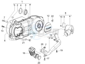 Liberty 200 4t Sport e3 drawing Crankcase cover - Crankcase cooling