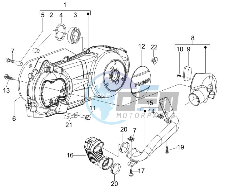 Crankcase cover - Crankcase cooling