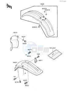 KX 250 F [KX250] (F1) [KX250] drawing FENDERS