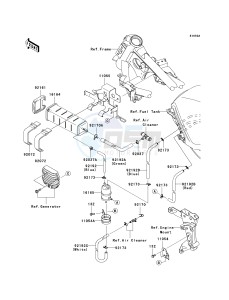 EX250 J [NINJA 250R] (J8F-J9FA) J9F drawing FUEL EVAPORATIVE SYSTEM-- J9F_J9FA- --- CA- -