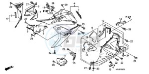 CBR600RR9 U / MME SPC 2U drawing LOWER COWL (L.) (CBR600RR9,A/RA9,A)