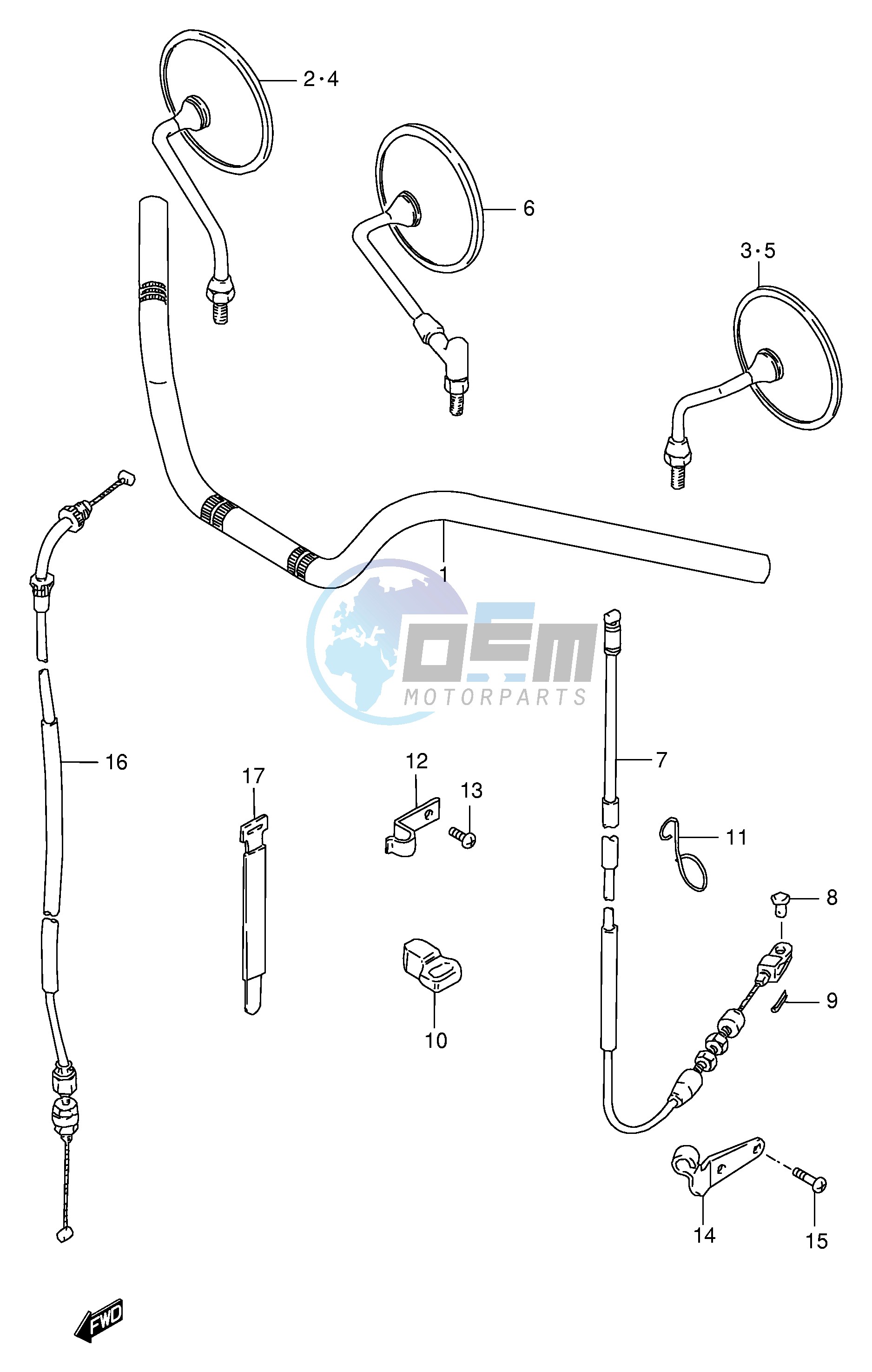 HANDLEBAR (MODEL T W X)