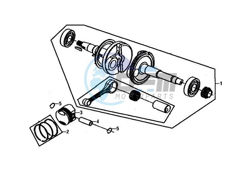 CRANK SHAFT / ALLO 50 (25 KM/H) (AJ05WA-NL) (L8-M0)