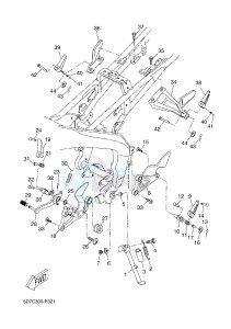 MT125A MT-125 ABS MT-125 ABS (BR35 BR35 BR35 BR35) drawing STAND & FOOTREST