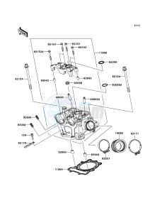 KX250F KX250ZEF EU drawing Cylinder Head