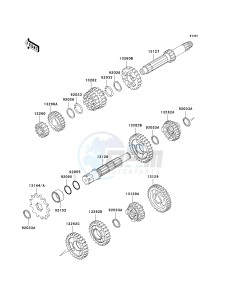 KX 100 A [KX100 MONSTER ENERGY] (A6F - A9FA) D8F drawing TRANSMISSION