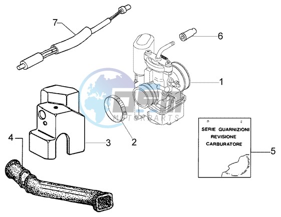 Carburettor  assembly - Union pipe