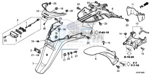 SH125E SH125 E drawing REAR FENDER/LICENSE LIGHT