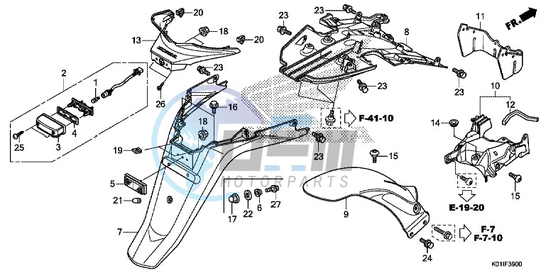 REAR FENDER/LICENSE LIGHT