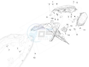 Medley 125 4T ie ABS E4 (EMEA) drawing Rear headlamps - Turn signal lamps