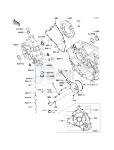 KVF 750 D [BRUTE FORCE 750 4X4I] (D8F-D9F) D8F drawing ENGINE COVER-- S- -