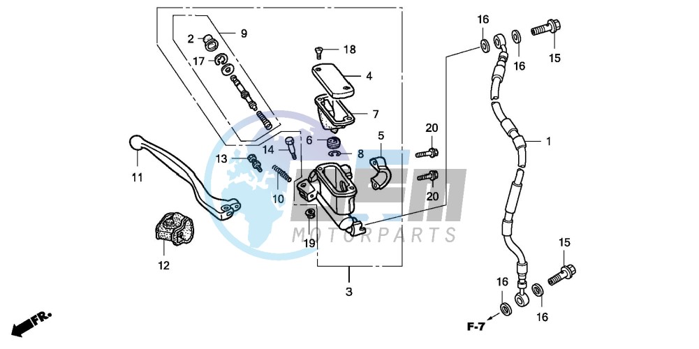 FR. BRAKE MASTER CYLINDER