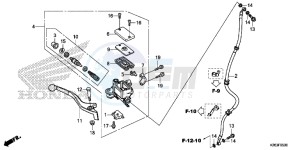 MSX125D MSX125 UK - (E) drawing FRONT BRAKE MASTER CYLINDER