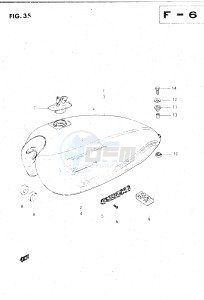 GS500E (Z-D) drawing FUEL TANK (MODEL Z)