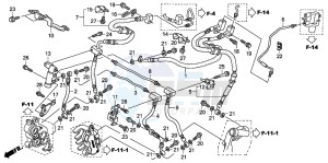 ST1300 drawing FRONT BRAKE HOSE (ST1300)