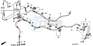 FJS400D9 F / CMF drawing REAR BRAKE PIPE (FJS400D9 /FJS400A)