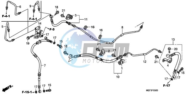 REAR BRAKE PIPE (FJS400D9 /FJS400A)