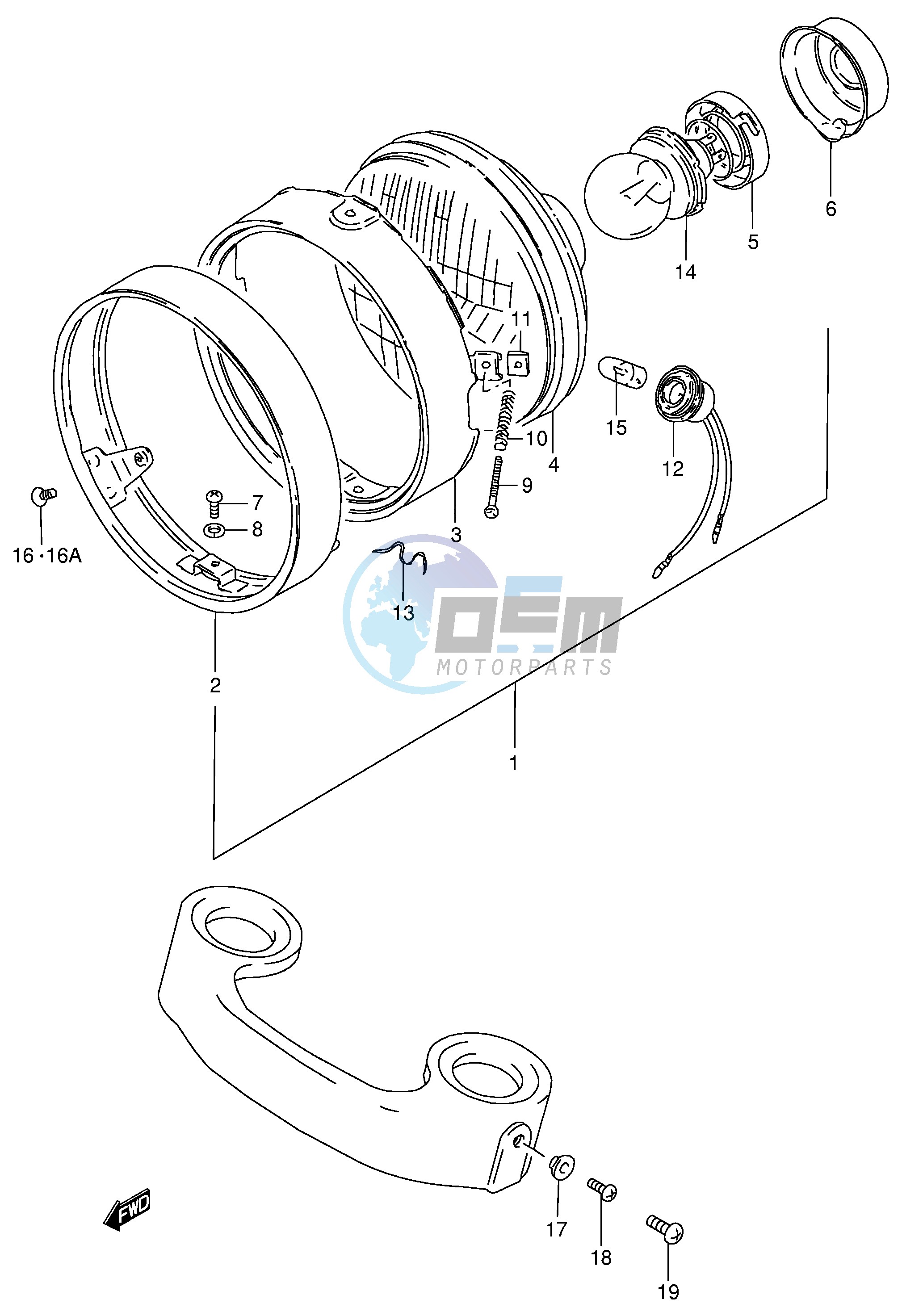 HEADLAMP (E18,E21,E22,E34)