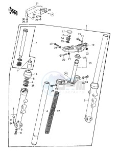 KZ 440 A [LTD] (A1) [LTD] drawing FRONT FORK -- 80 A1- -