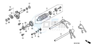 CBF1000S9 UK - (E / ABS MKH) drawing GEARSHIFT DRUM