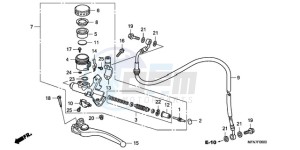 CB1000R9 France - (F / CMF) drawing CLUTCH MASTER CYLINDER