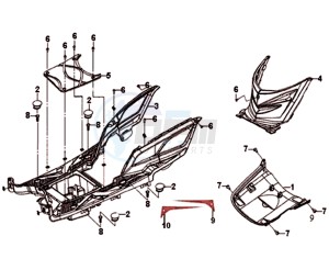 JET 4 50cc (L8) EU EURO4 drawing FLOOR PANEL /  FRAMECOVER