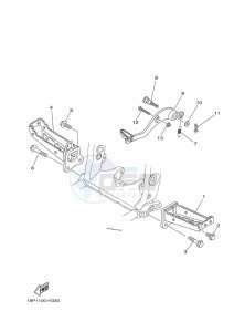 YFZ450R (BKDA) drawing STAND & FOOTREST