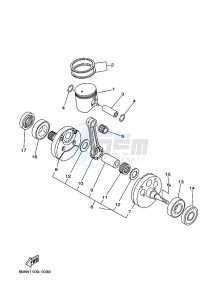 YZ250X (BF1V) drawing CRANKSHAFT & PISTON