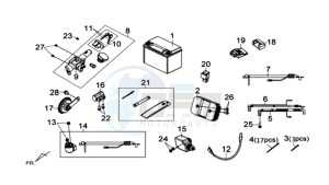 MAXSYM 600 I ABS EXECUTIVE SPORT L6 drawing ELECTRONIC PARTS