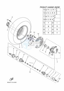 YFM700FWBD KODIAK 700 EPS (B5KV) drawing FRONT WHEEL 2