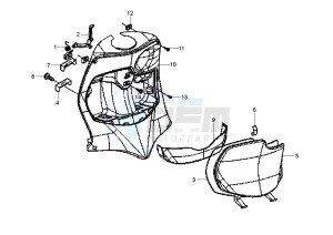 Fly 150 drawing Front glove compartment