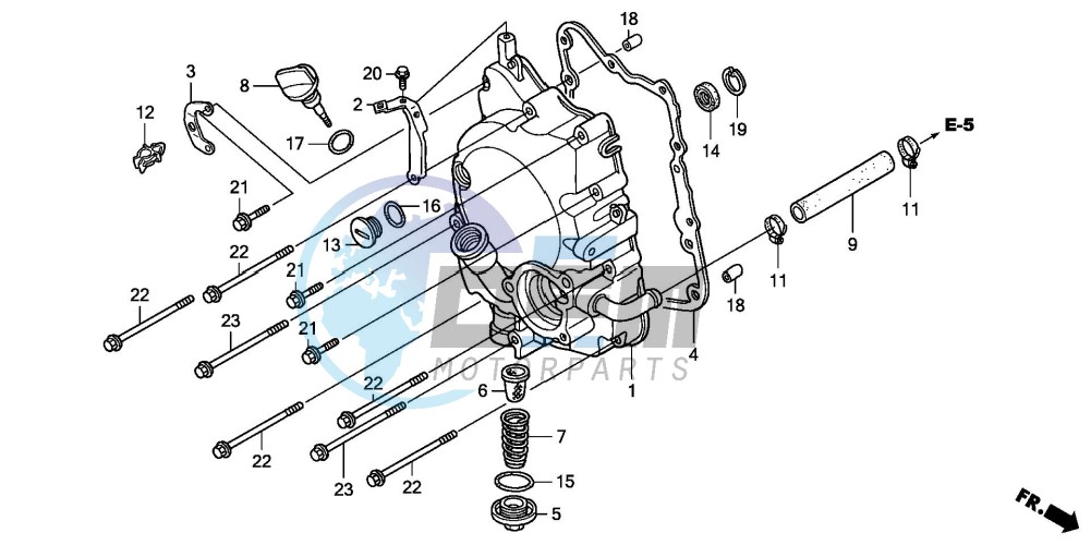 RIGHT CRANKCASE COVER (FES1253-5)(FES1503-5)