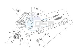 SHIVER 900 E4 ABS (EMEA, LATAM) drawing Central stand