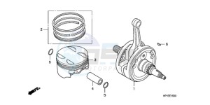 TRX450ER9 Australia - (U / SEL) drawing CRANKSHAFT/PISTON