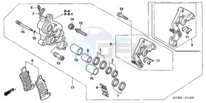 VFR800A9 France - (F / ABS CMF MME TWO) drawing R. FRONT BRAKE CALIPER