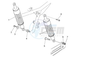 V7 Classic 750 drawing Rear shock absorber