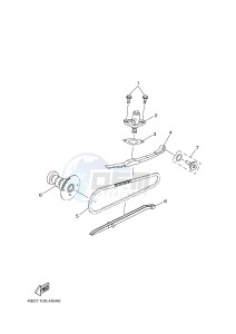 YFM90R (43DD 43DE 43DF 43DD) drawing CAMSHAFT & CHAIN