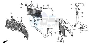 GL1500A GOLDWING ASPENCADE drawing RADIATOR