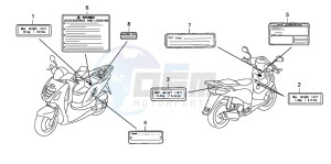 PES125R drawing CAUTION LABEL (PES150/PES150R)