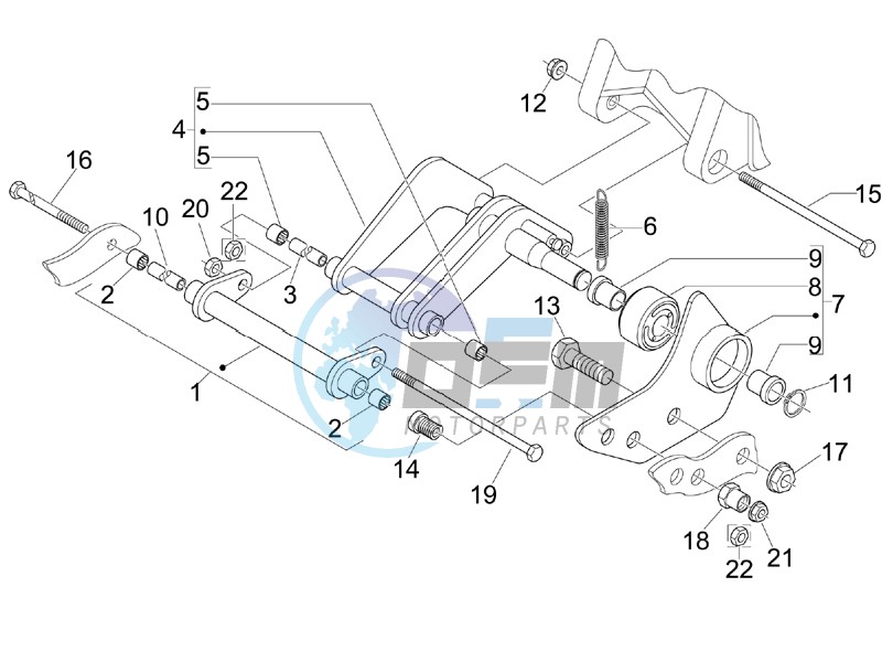 Swinging arm