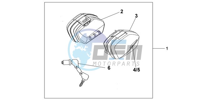 NARROW PANNIER SET