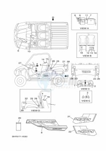 YXM700E YX70MPN (BHF8) drawing EMBLEM & LABEL 1